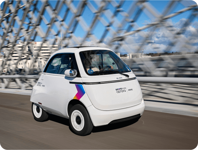 White car used for carsharing